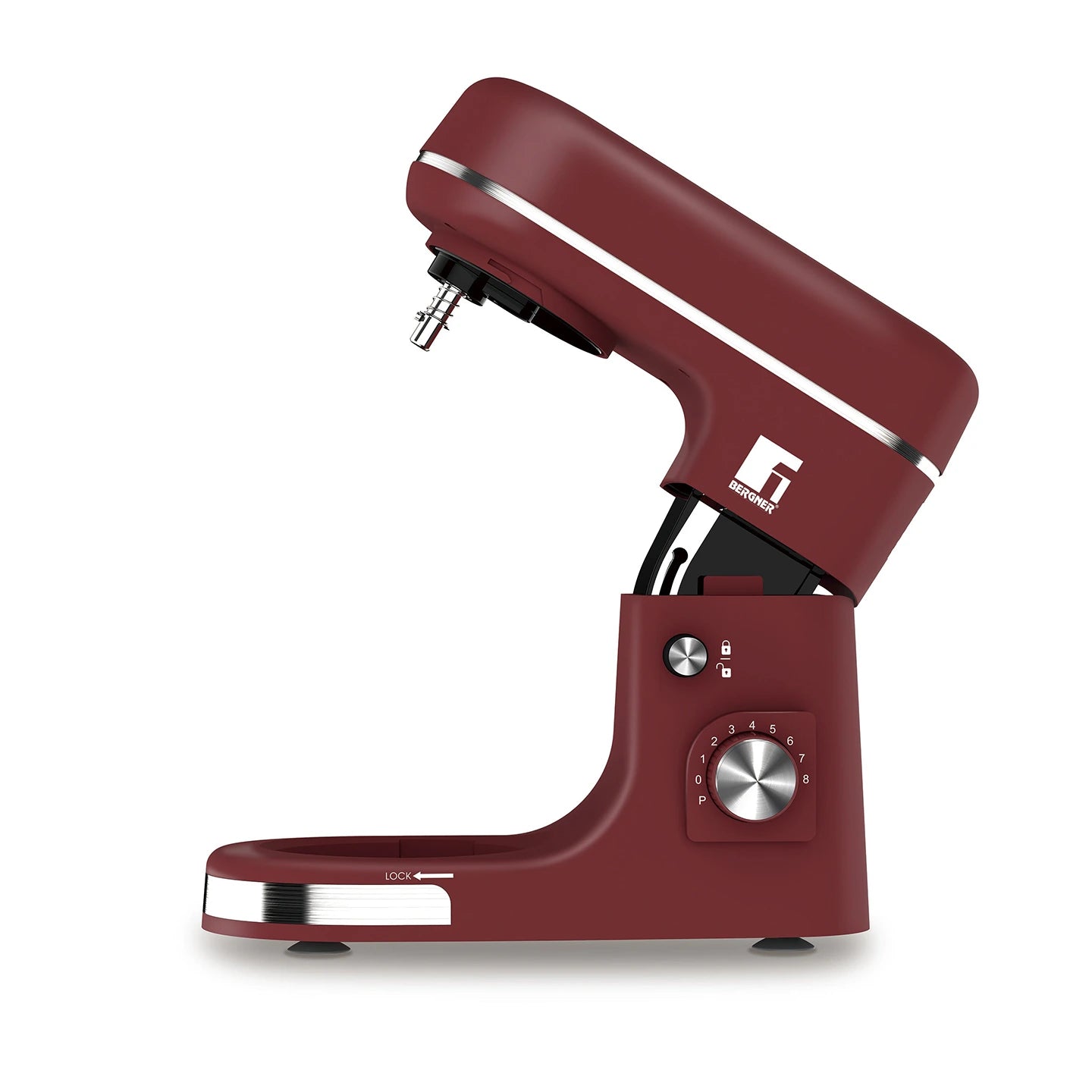 Amasadora 1300W 5L 8 Velocidades + Turbo Maroon - Bergner