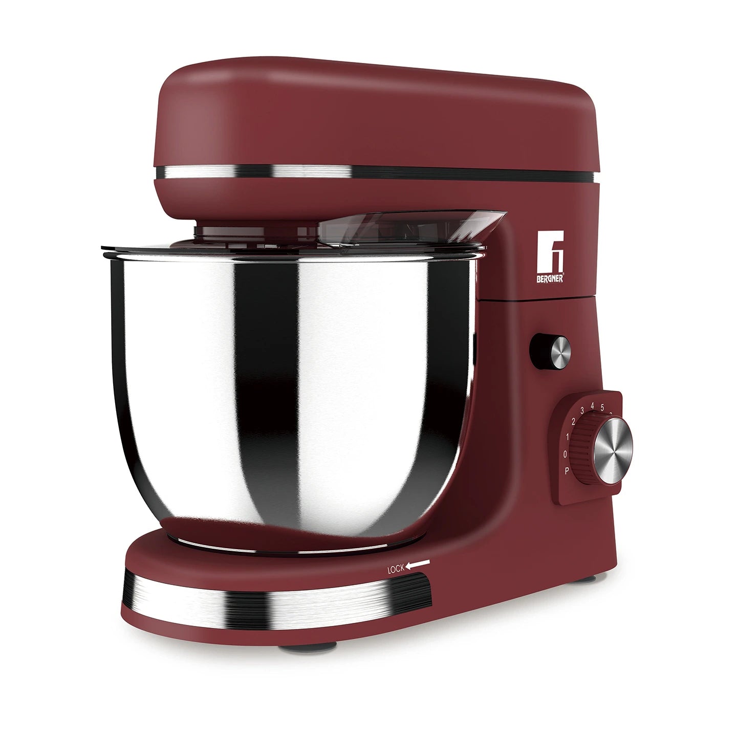 Amasadora 1300W 5L 8 Velocidades + Turbo Maroon - Bergner