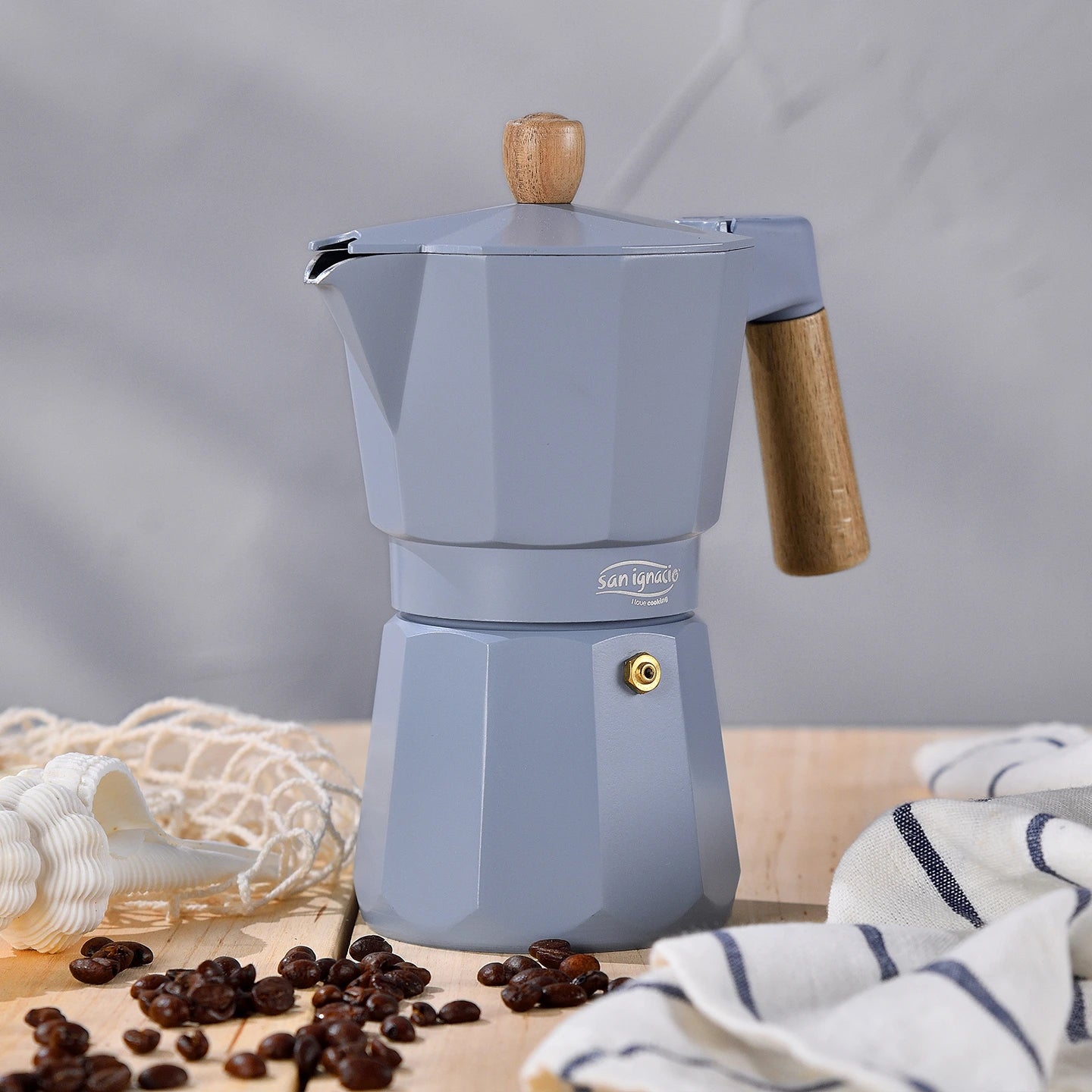 Cafetera italiana Noia de Aluminio y capacidad 6 Tazas - San Ignacio