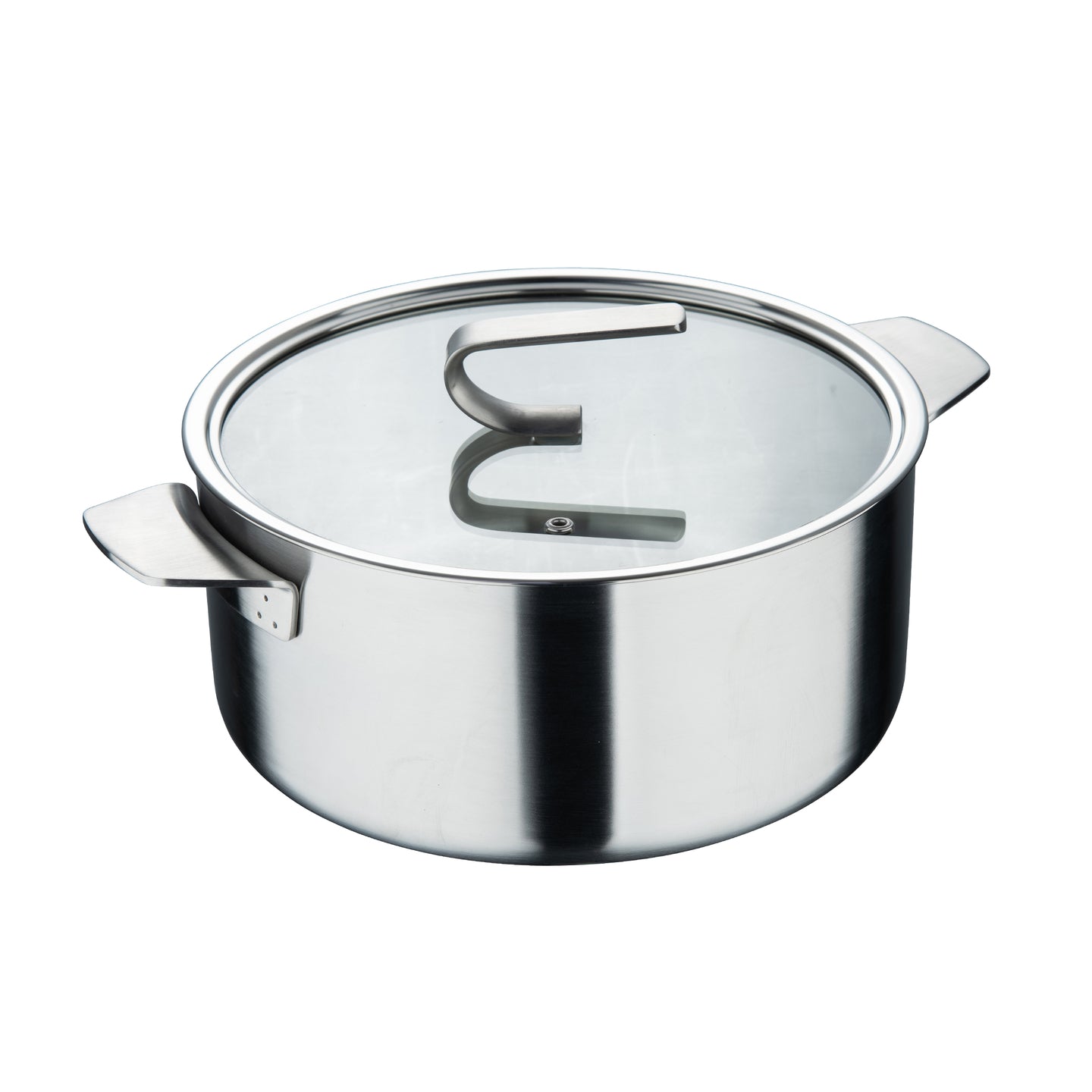 CACEROLA C/ TAPA 4.9L 24X11CM ACERO INOX ACABADO MATE C/ ESCALA MEDIDORA SIGMA MP