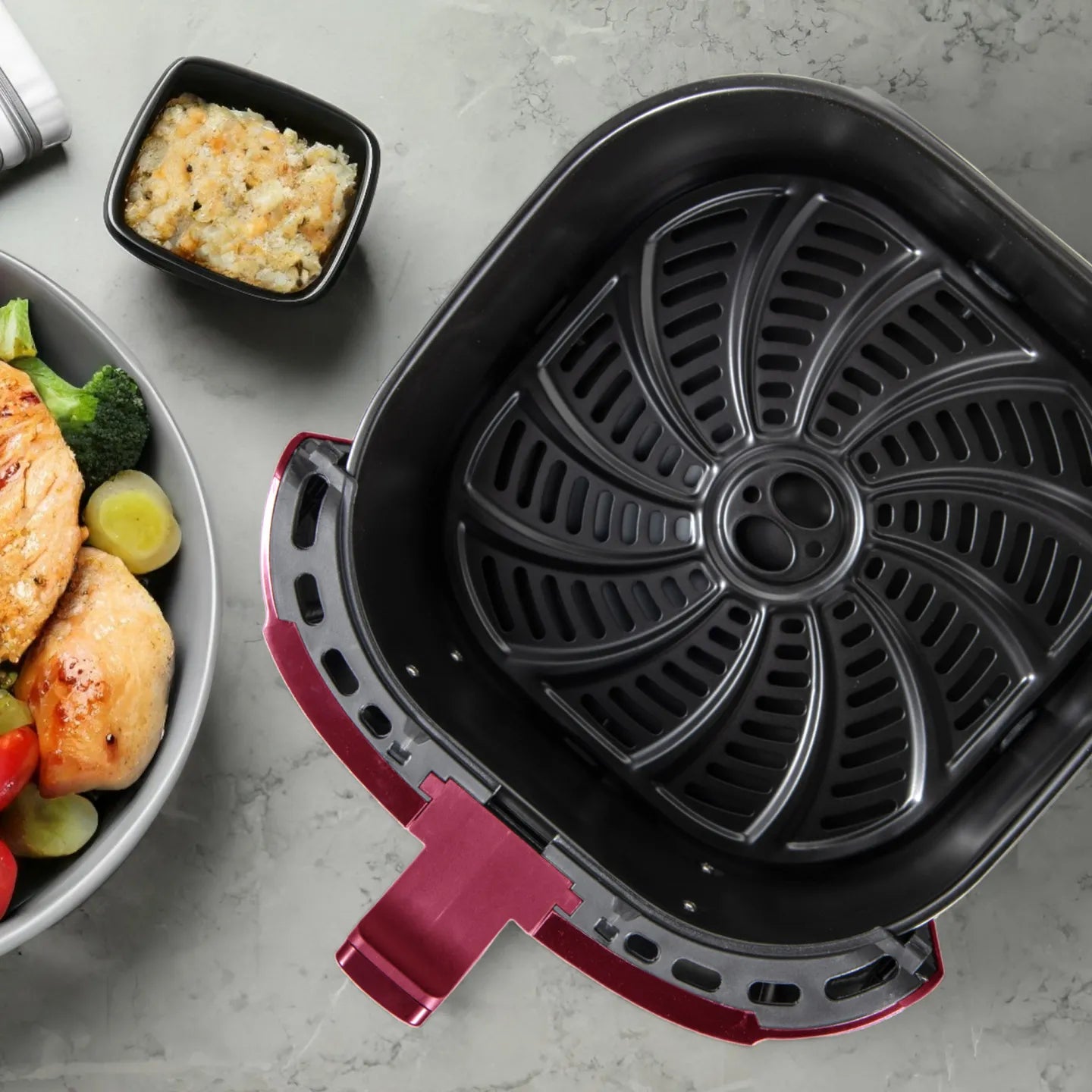 Freidora de aire Maroon de 1800W 6,9L y 8 programas preestablecidos - Bergner
