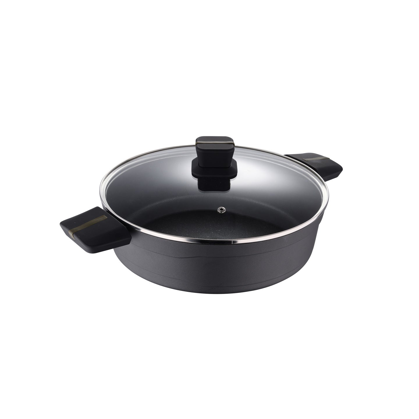 Cacerola baja con tapa MasterPRO de aluminio fundido 28 cm - Bistro