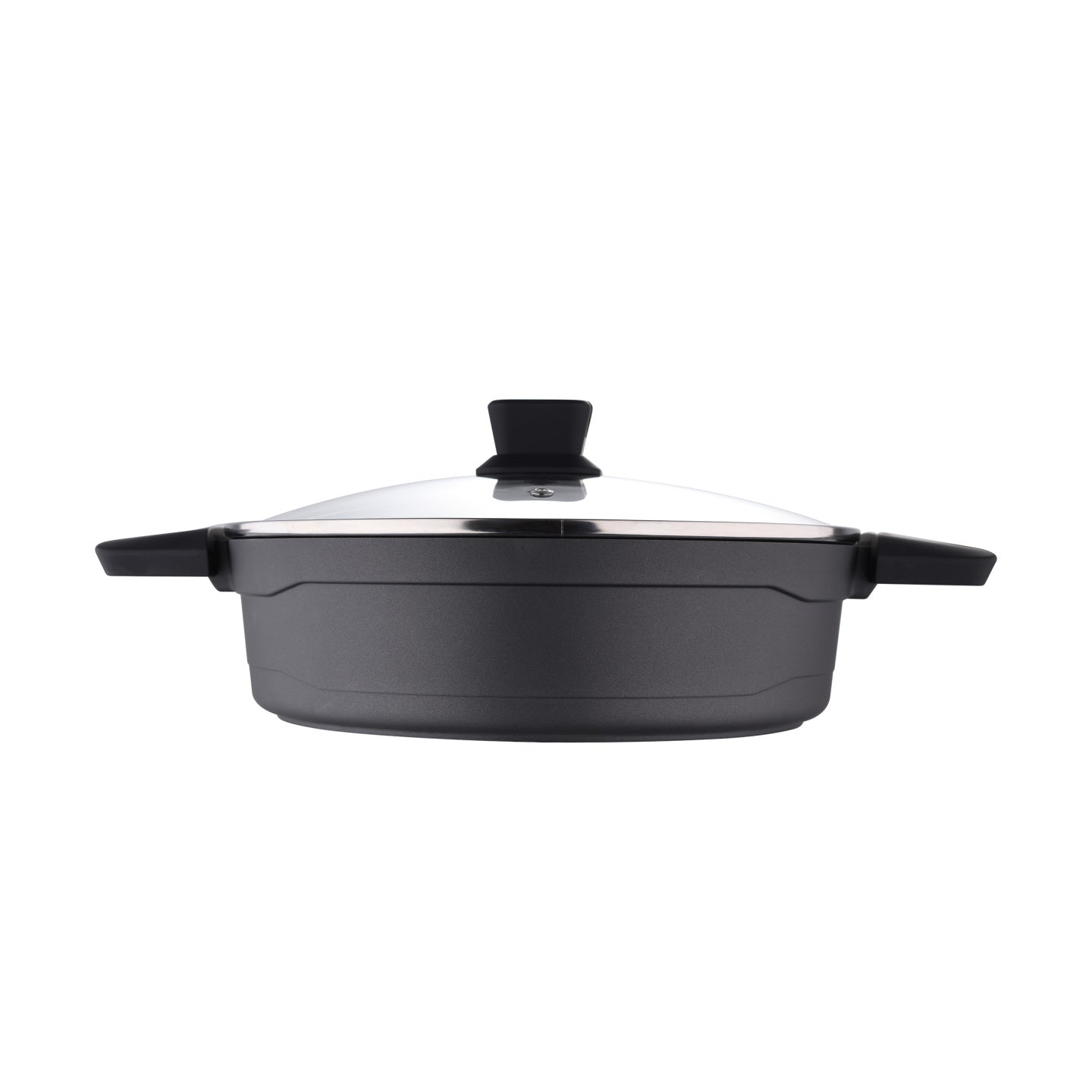 Cacerola baja con tapa MasterPRO de aluminio fundido 28 cm - Bistro