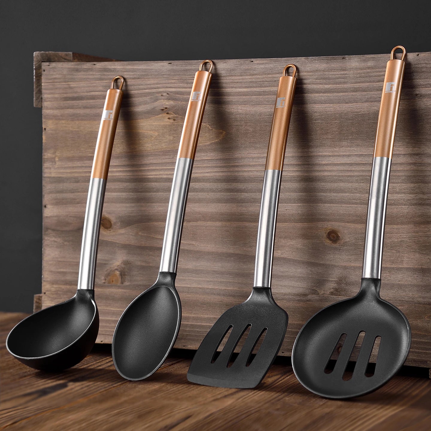 Juego de 4 Utensilios de Cocina Copper - Bergner