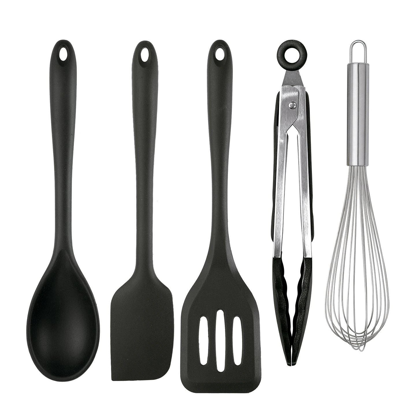 Juego de 5 Utensilios de Silicona Gris Oscuro Cooking Lovers - Bergner
