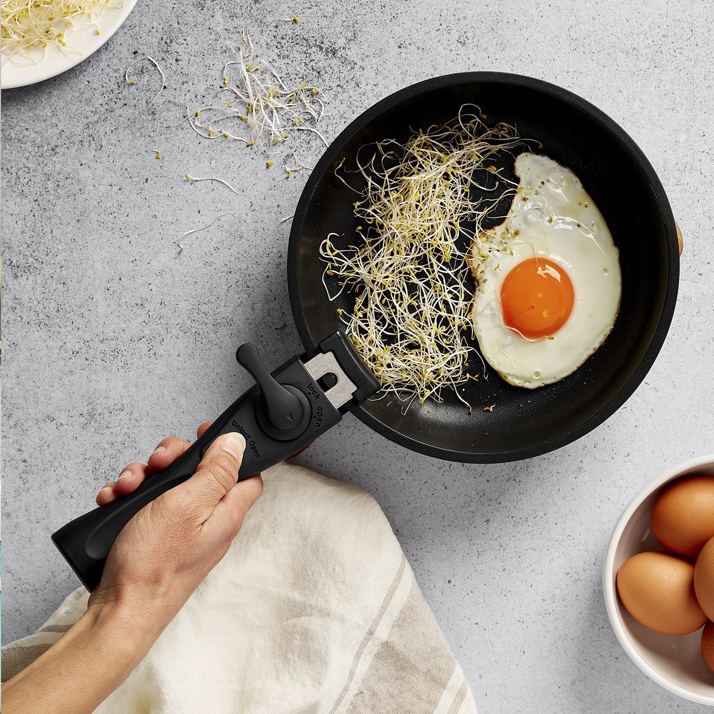 Mango para sartén Click & Cook Save space & money - Bergner