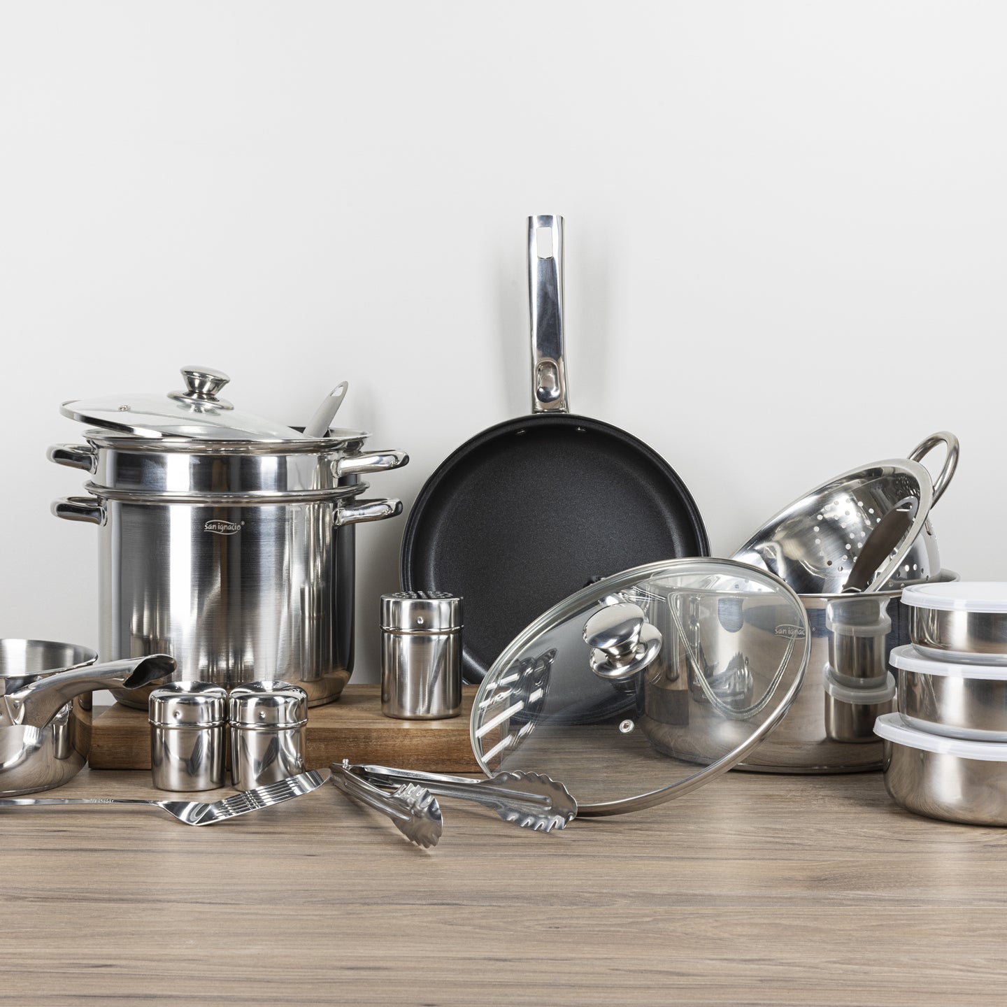 Batería de cocina San Ignacio de acero inoxidable 18 piezas - Lula (6)