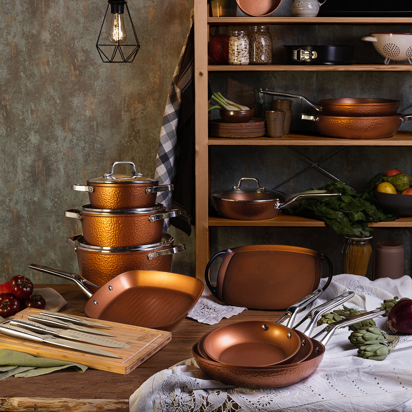 Sartén asador San Ignacio de aluminio forjado 45 cm - Origen (5)