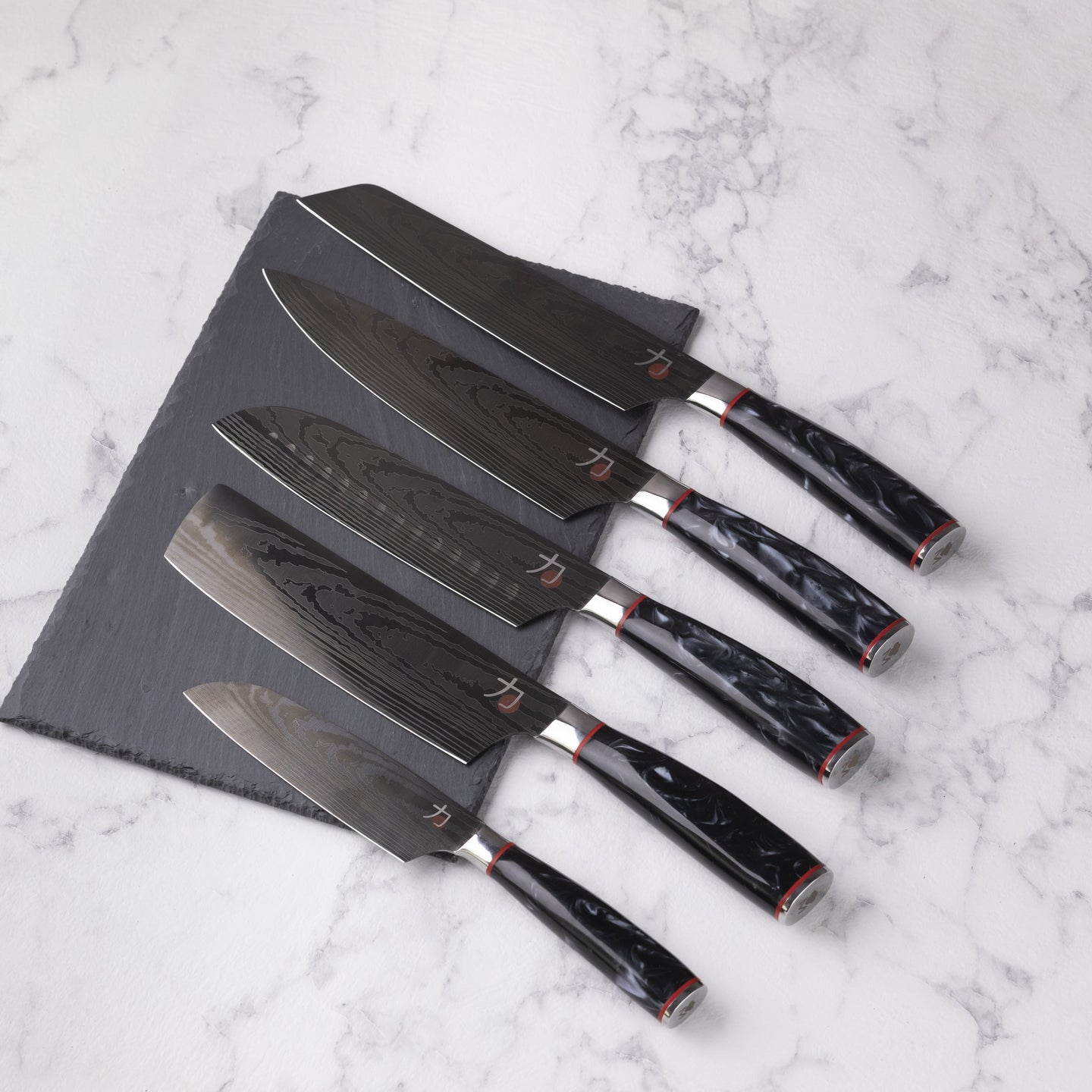 Juego de 5 cuchillos MasterPRO y tabla de corte - Tetsu