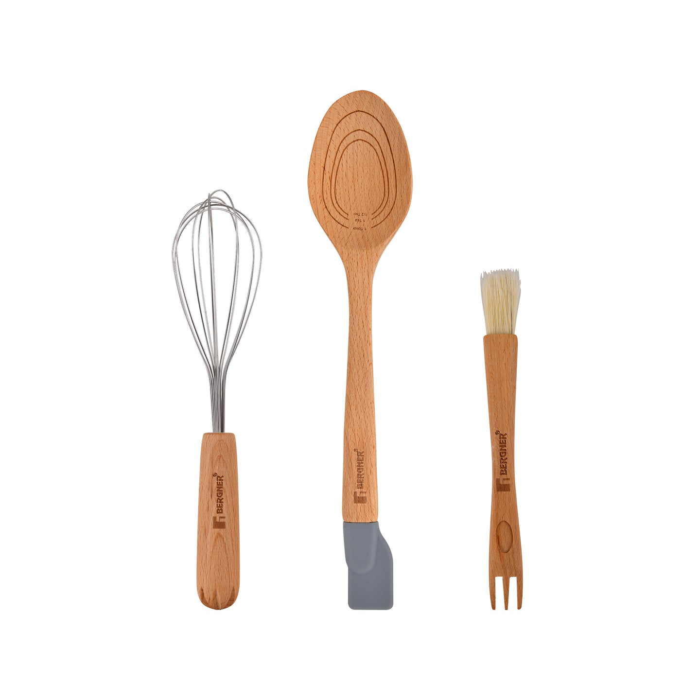 SET 3PC DE UTENSILIOS DE COCINA MULTIFUNCIÓN MADERA DE HAYA GENIUS BG