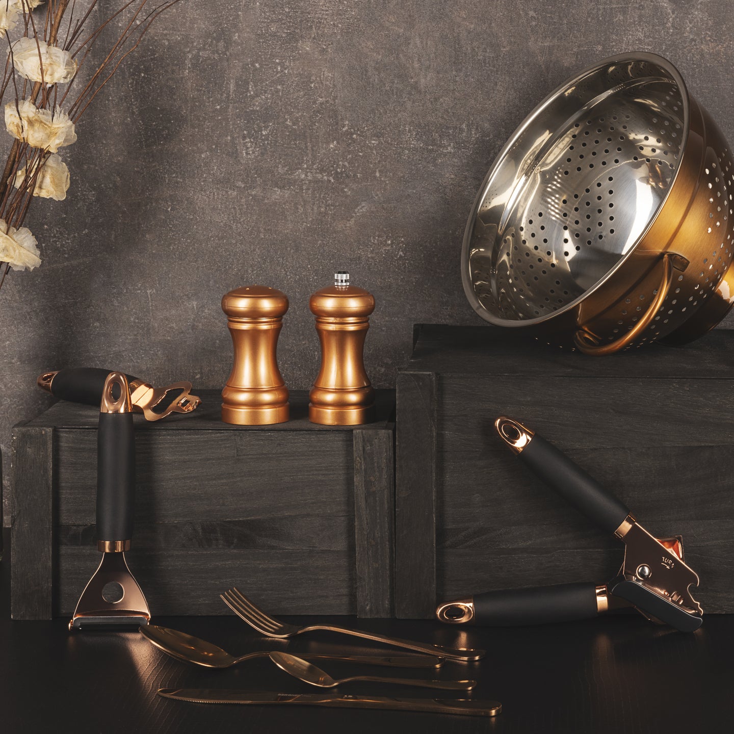Salero y pimentero Bergner - Copper (2)