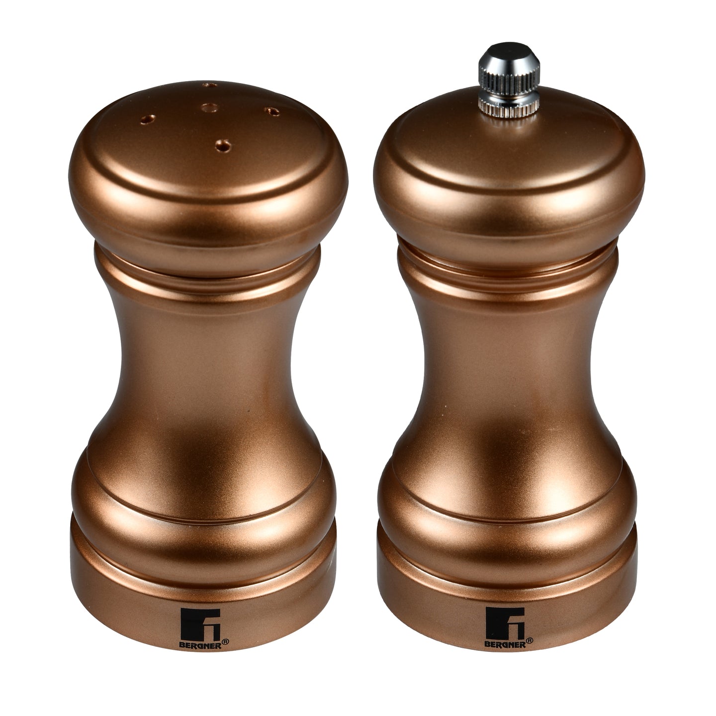 JUEGO DE 2 PZS MOLINILLO SALERO Y PIMENTERO ABS COLOR COBRE COPPER BG