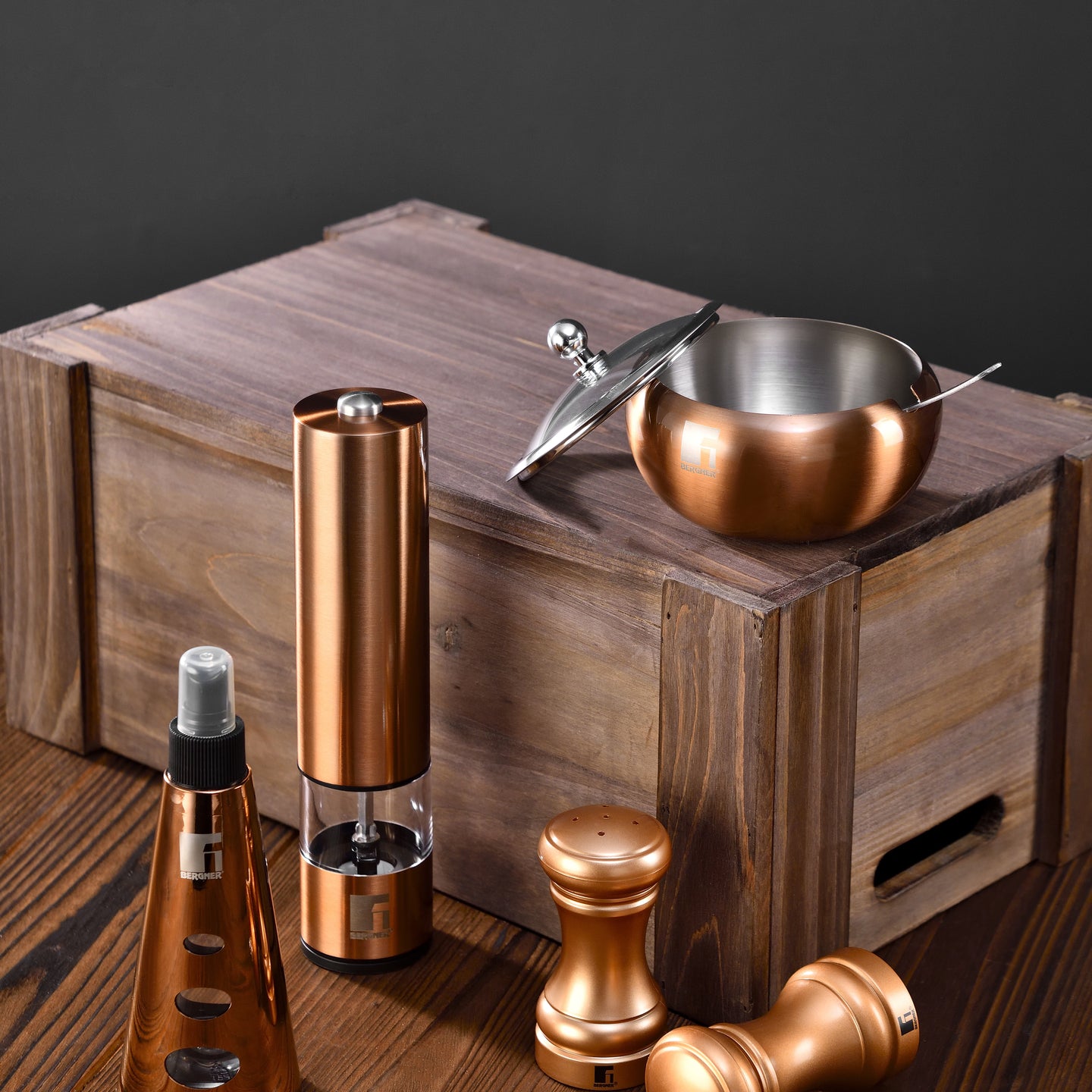 Salero y pimentero Bergner - Copper (1)