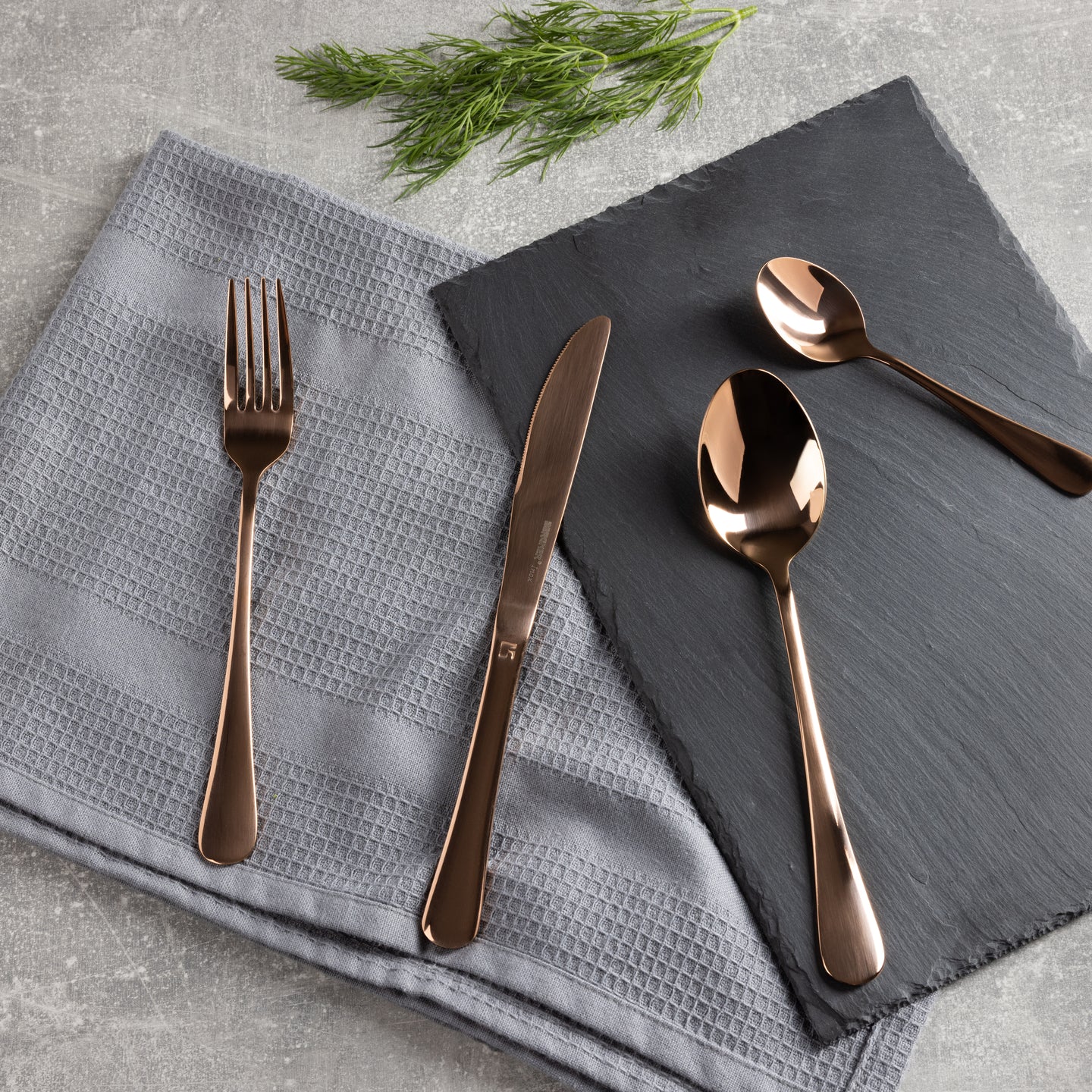 Cubertería de 16 piezas Bergner de acero inoxidable - Copper (4)
