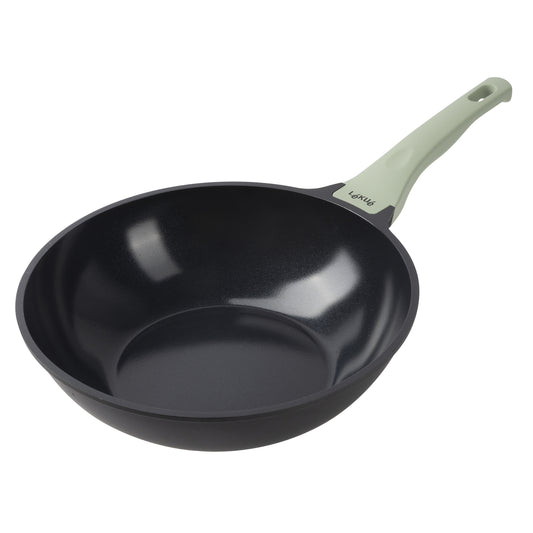Wok Lékué de aluminio fundido de 28 cm & WOK 28X8.0CM ALU FUND IND NEGRO MATE LÉKUÉ