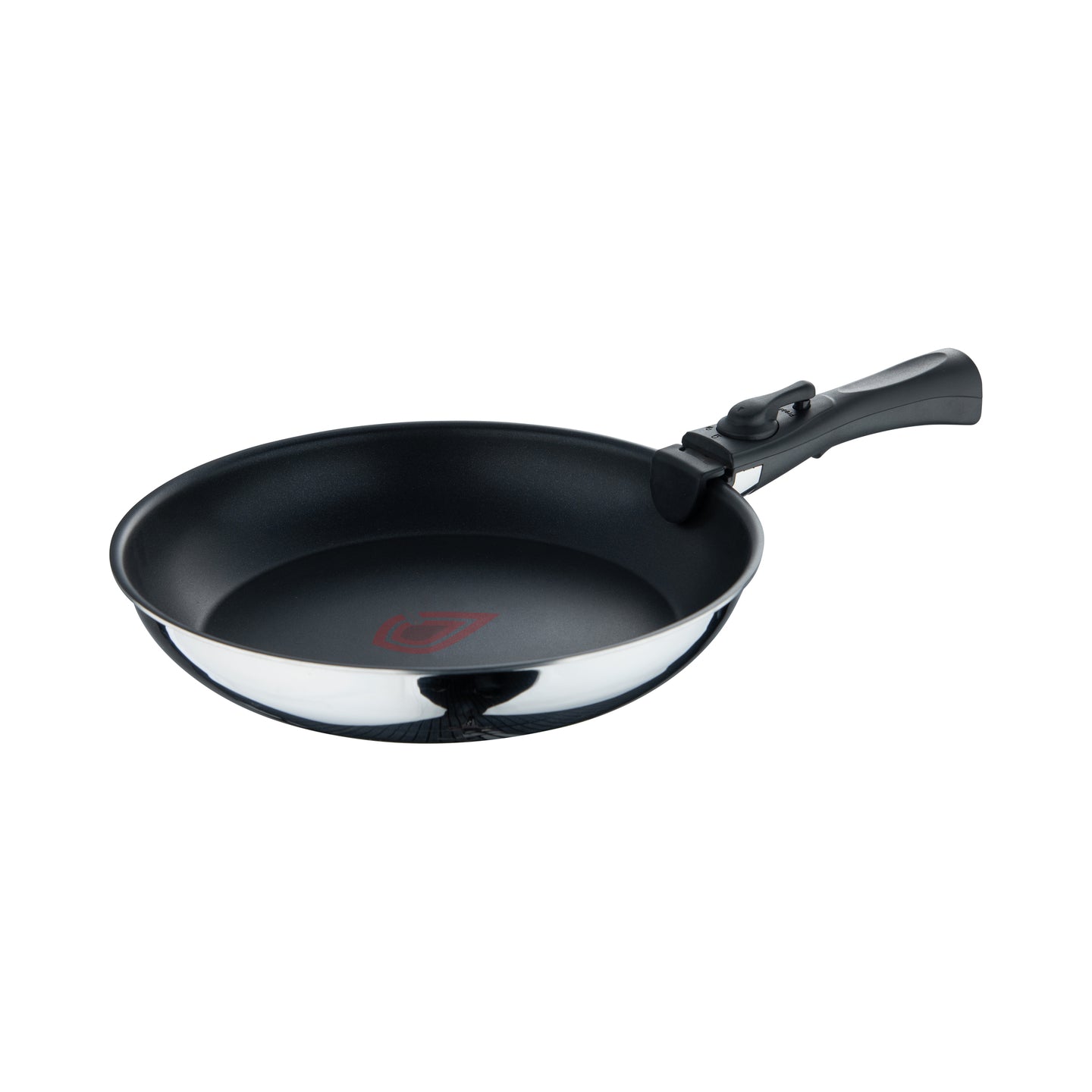 Juego de 2 sartenes con heatdot y 1 mango extraíble Bergner de acero inoxidable de 24 y 26 cm - Click & Cook (4)