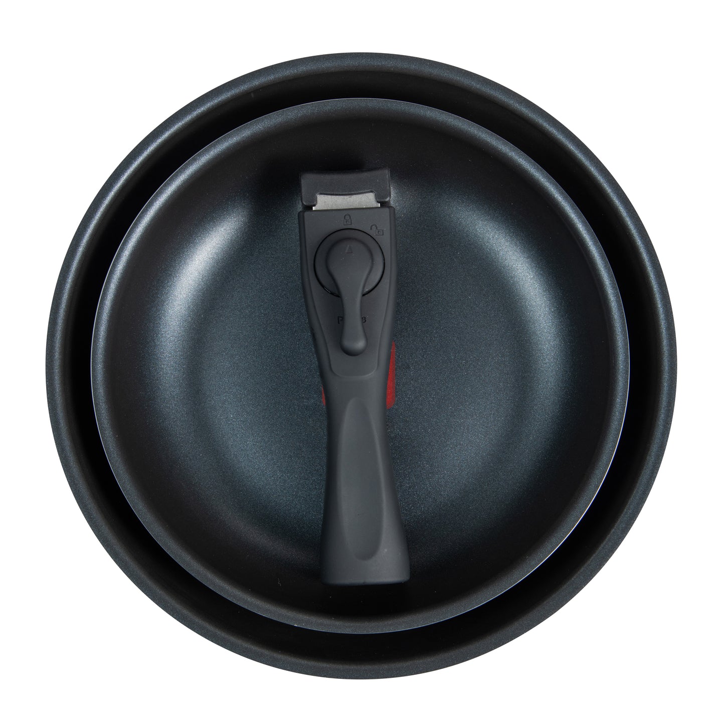 Juego de 2 sartenes con mango extraíble y tecnología heatdot Bergner de aluminio prensado - Click & Cook (2)