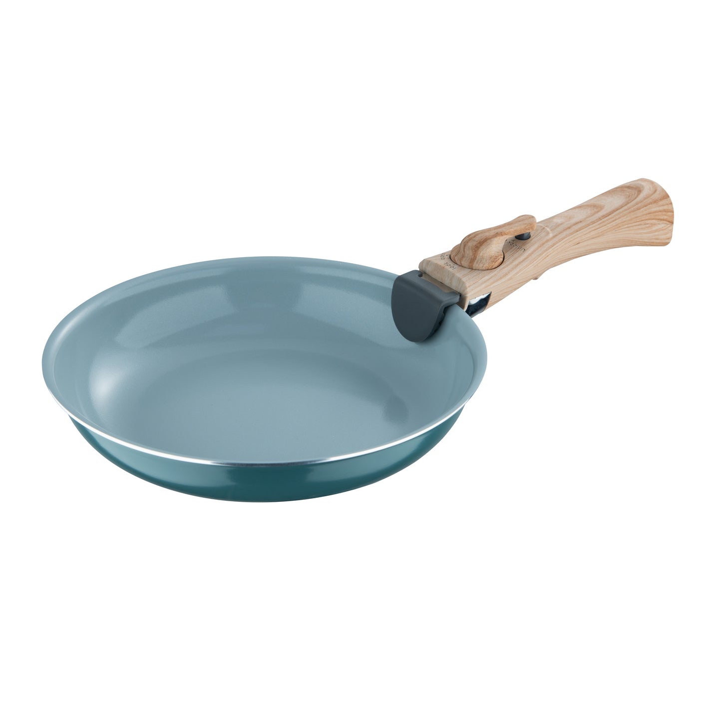 Juego de 3 sartenes de 18, 20 y 24 cm con mango extraíble Bergner de aluminio prensado verde - Click & Cook (2)