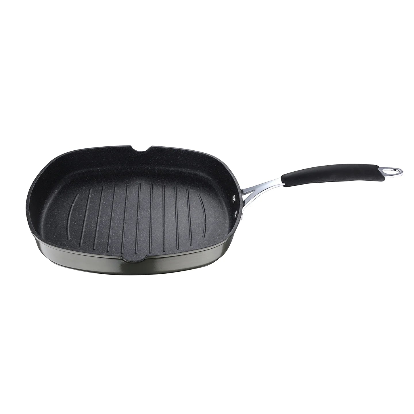 Sarten Grill 28Cm Aluminio Forjado Midnight - Bergner