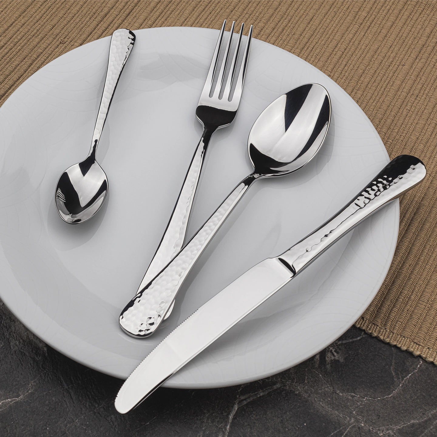 Cubertería de 24 piezas Eiffell en Acero Inoxidable Plateado - Bergner