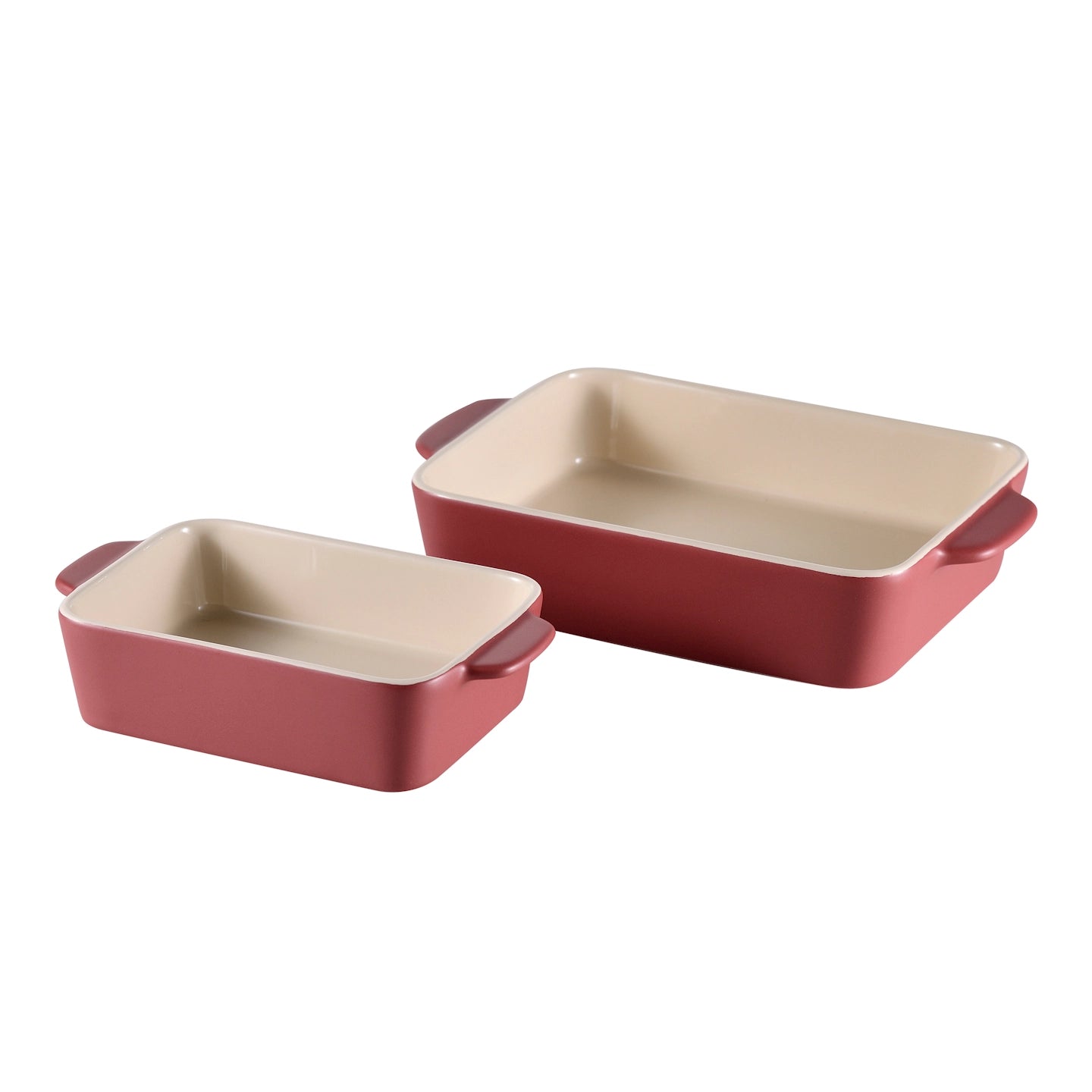 Set 2 Bandejas de Horno de Gres Maroon - Bergner