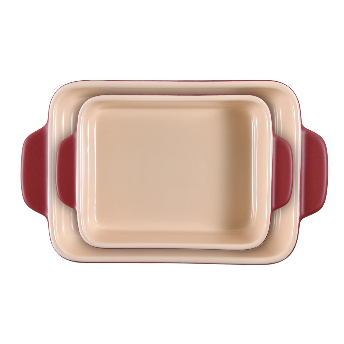 Set 2 Bandejas de Horno de Gres Maroon - Bergner