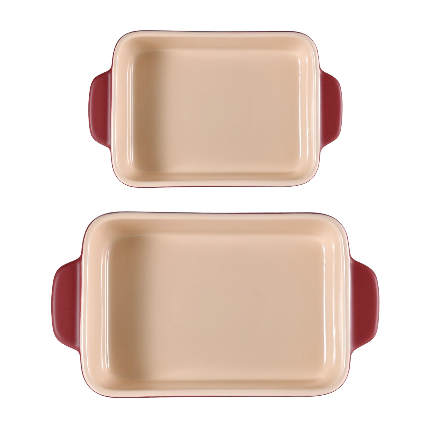 Set 2 Bandejas de Horno de Gres Maroon - Bergner