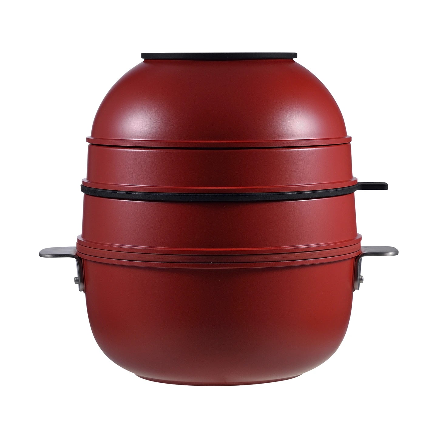 Batería de cocina de 10 piezas MasterPRO apilable con Thermo Control - Share & Play - Red