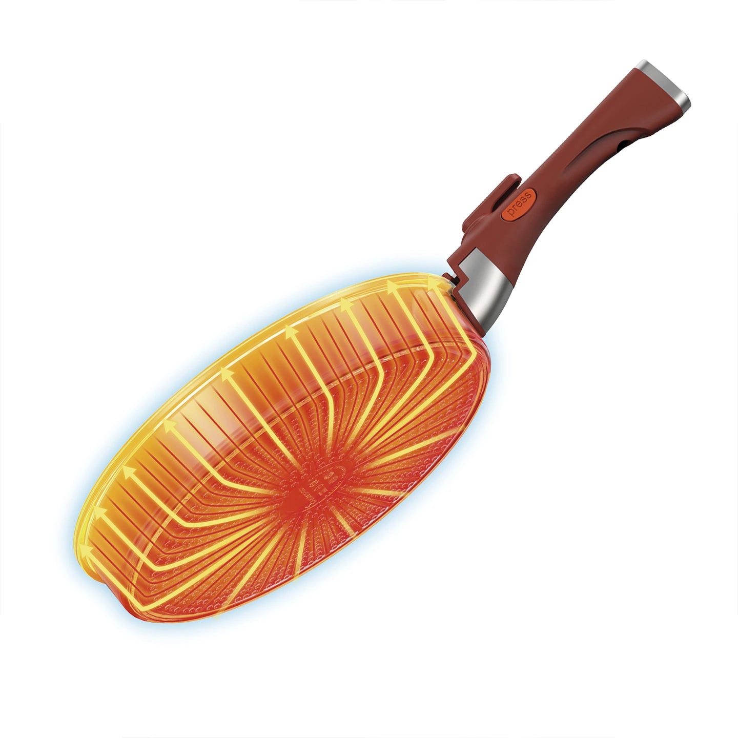 Batería de cocina de 10 piezas MasterPRO apilable con Thermo Control - Share & Play - Red