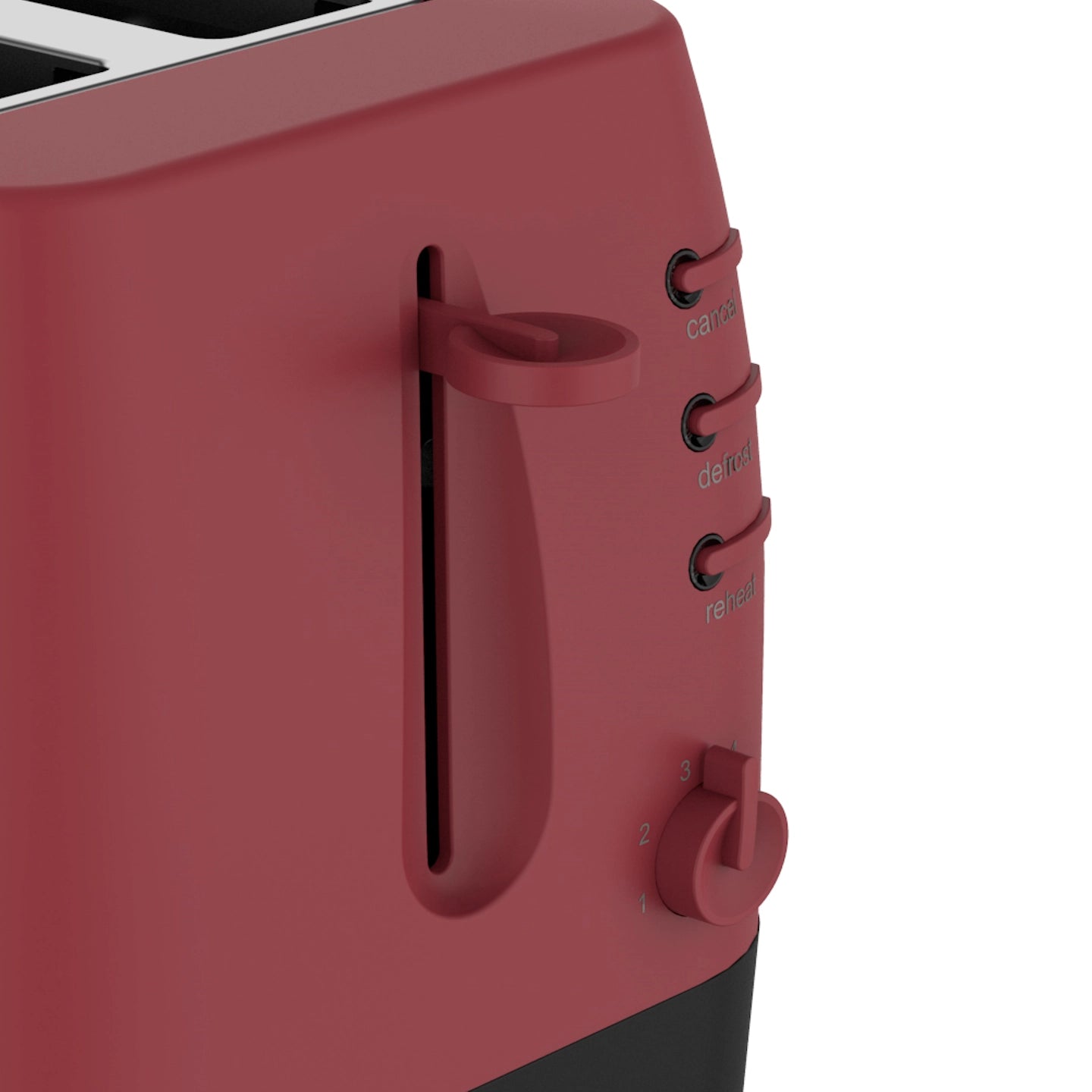 Tostadora 2 Rebanadas 870W - 6 niveles de tostado - Maroon - Bergner