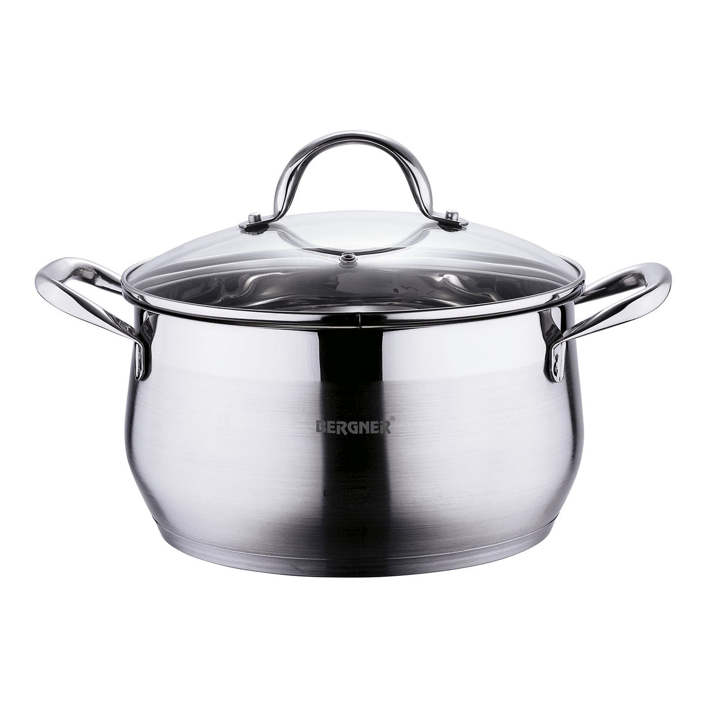 CACEROLA 24X10CM 4.5L ACERO INOX IND C/TAPA GOURMET BG