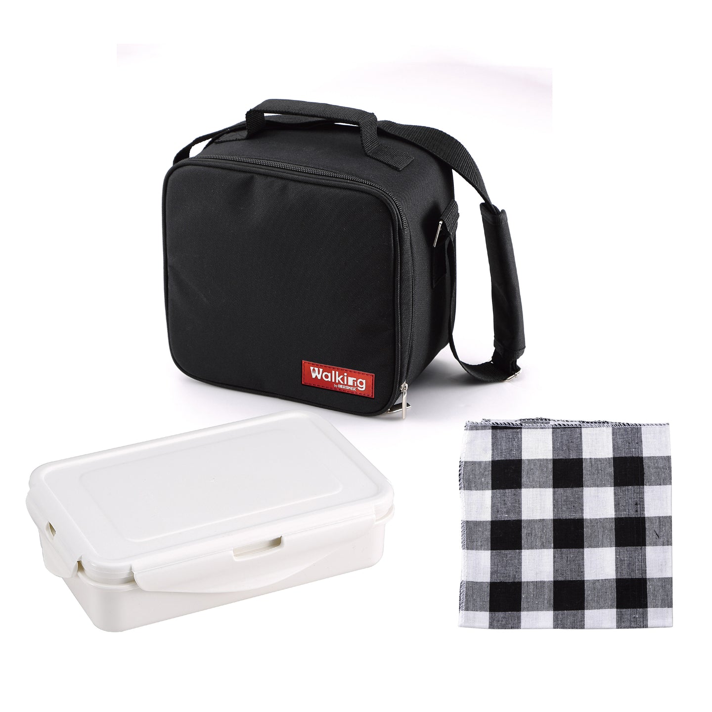 Bolsa porta alimentos con tápers 23x22x13.5 cm Bergner