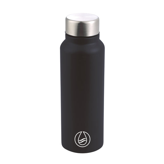 BOTELLA AGUA 750ML ACER.INOX NEGRO WALKING ANYWHERE BG