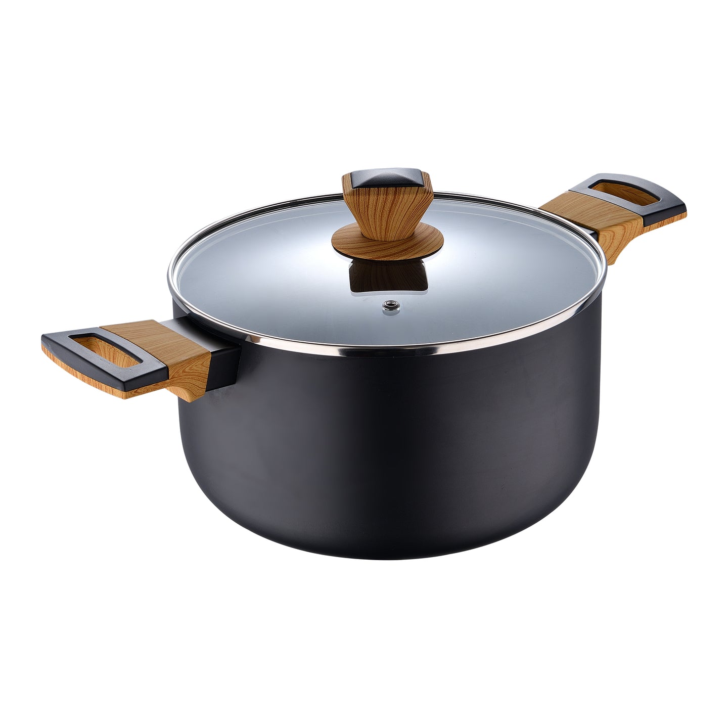Cacerola negra con madera y con tapa - Earth Black