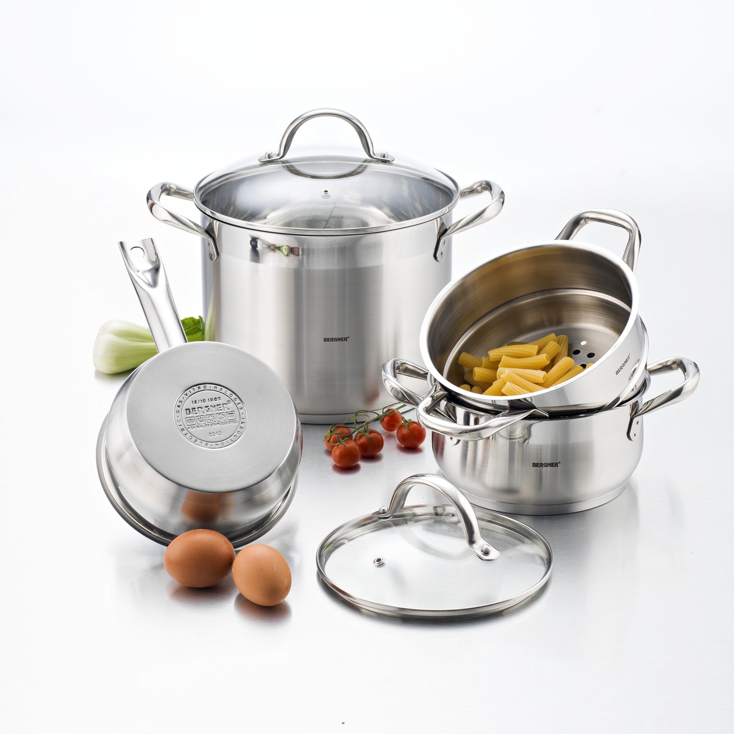 Olla vaporera Bergner Acero Inoxidable 4.2 L (2)