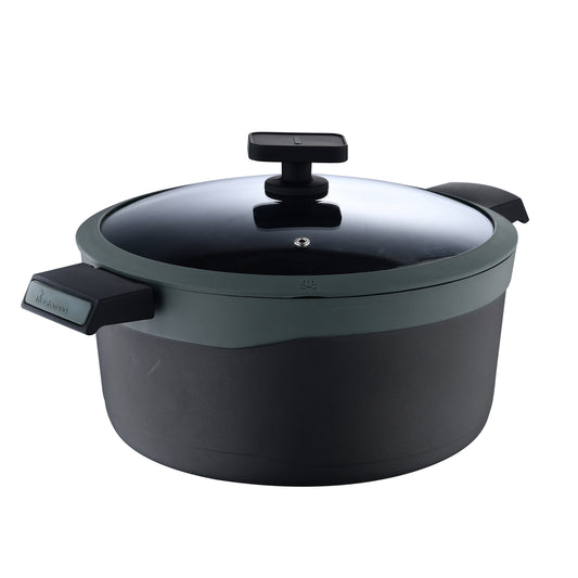 CACEROLA 28X13.5CM ALU FUNDIDO IND C/TAPA GASTRO REECO MP