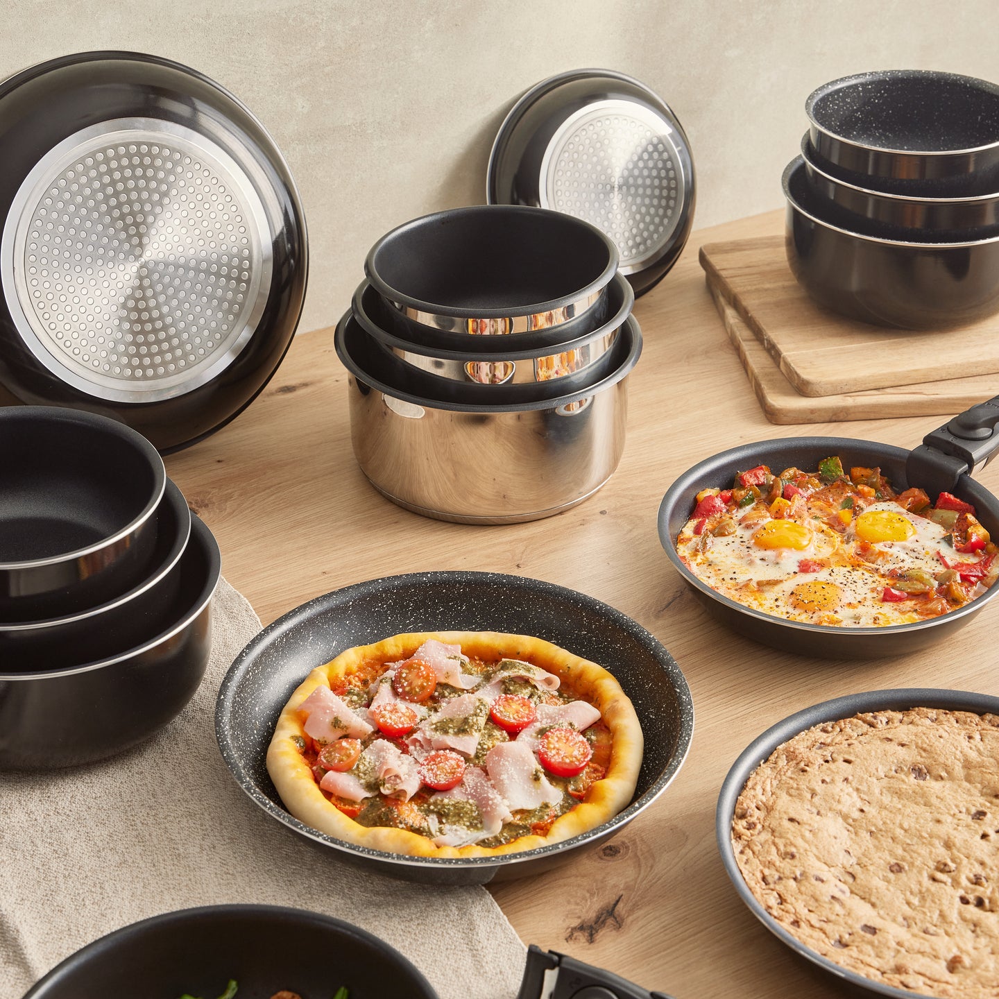 Juego 2 sartenes mango extraíble Bergner de 20 y 26 cm - Click & cook (6)