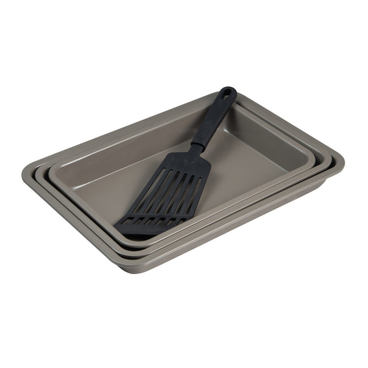 SET 3PC BANDEJA PARA HORNO ACERO AL CARBONO BAKE LOVERS BG
