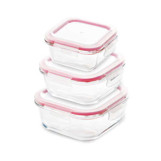 SET 3PC HERMETICOS CUADRADO BOROSILICATO WALKING ANYWHERE BG