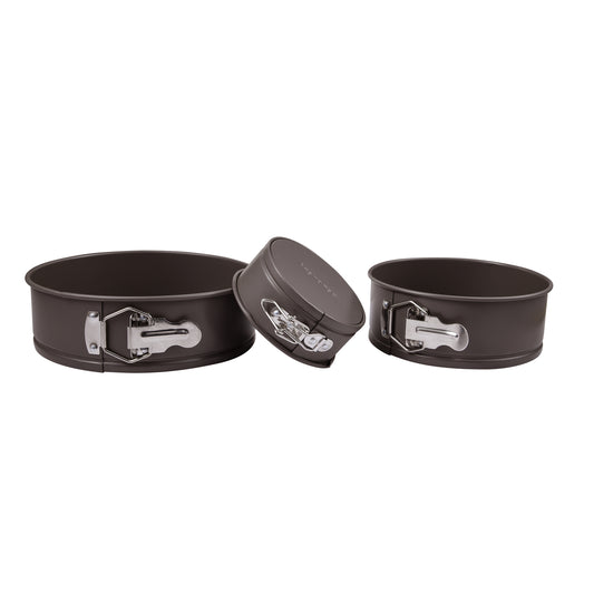 SET 3PC MOLDE DE TARTA ACERO AL CARBONO BAKE LOVERS BG