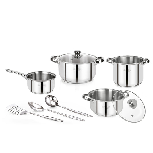 SET 9PC BATERIA COCINA ACERO INOX IND LEXIA SG