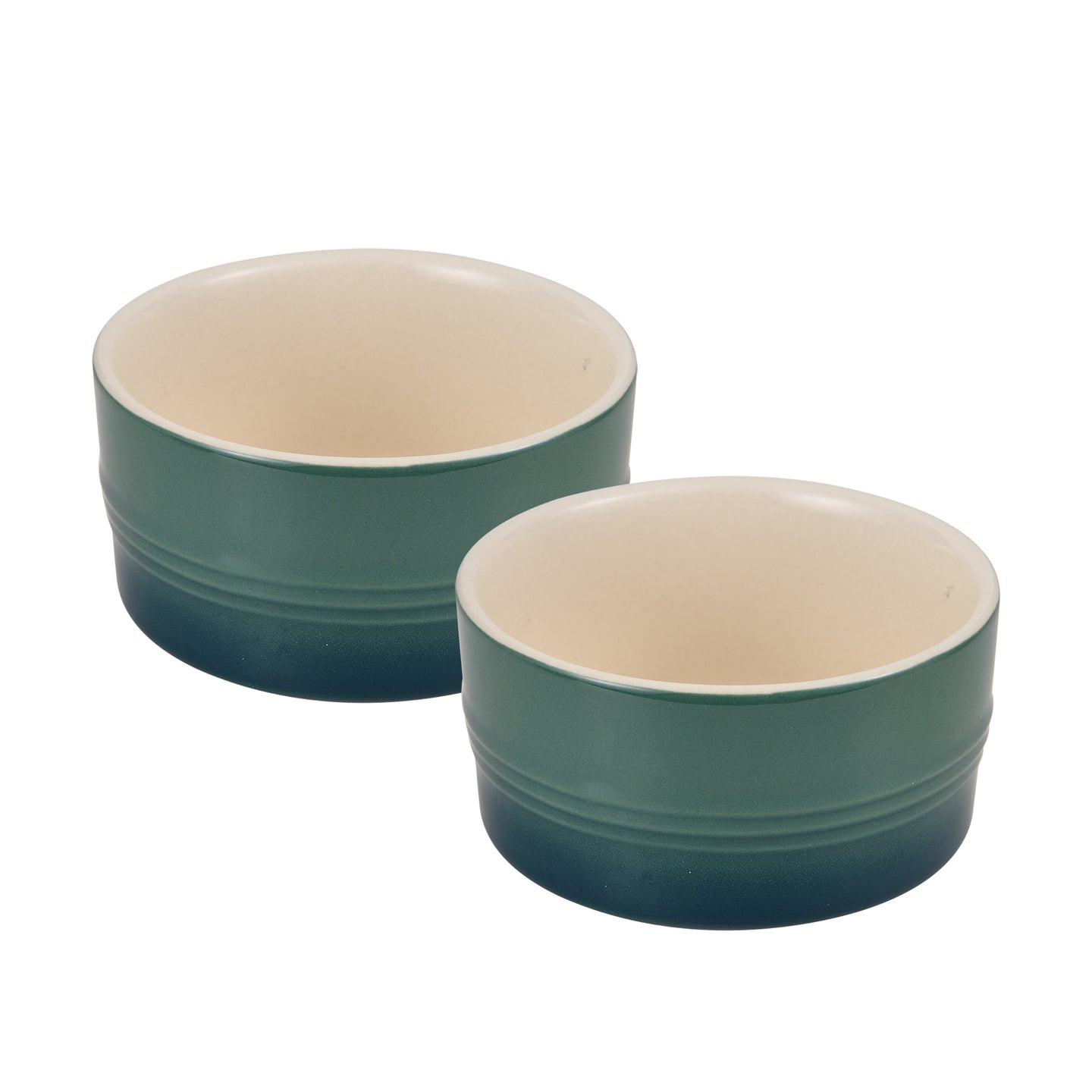 SET DE 2PCS DE RAMEKIN DE GRES VERDE EXCALIBUR BG