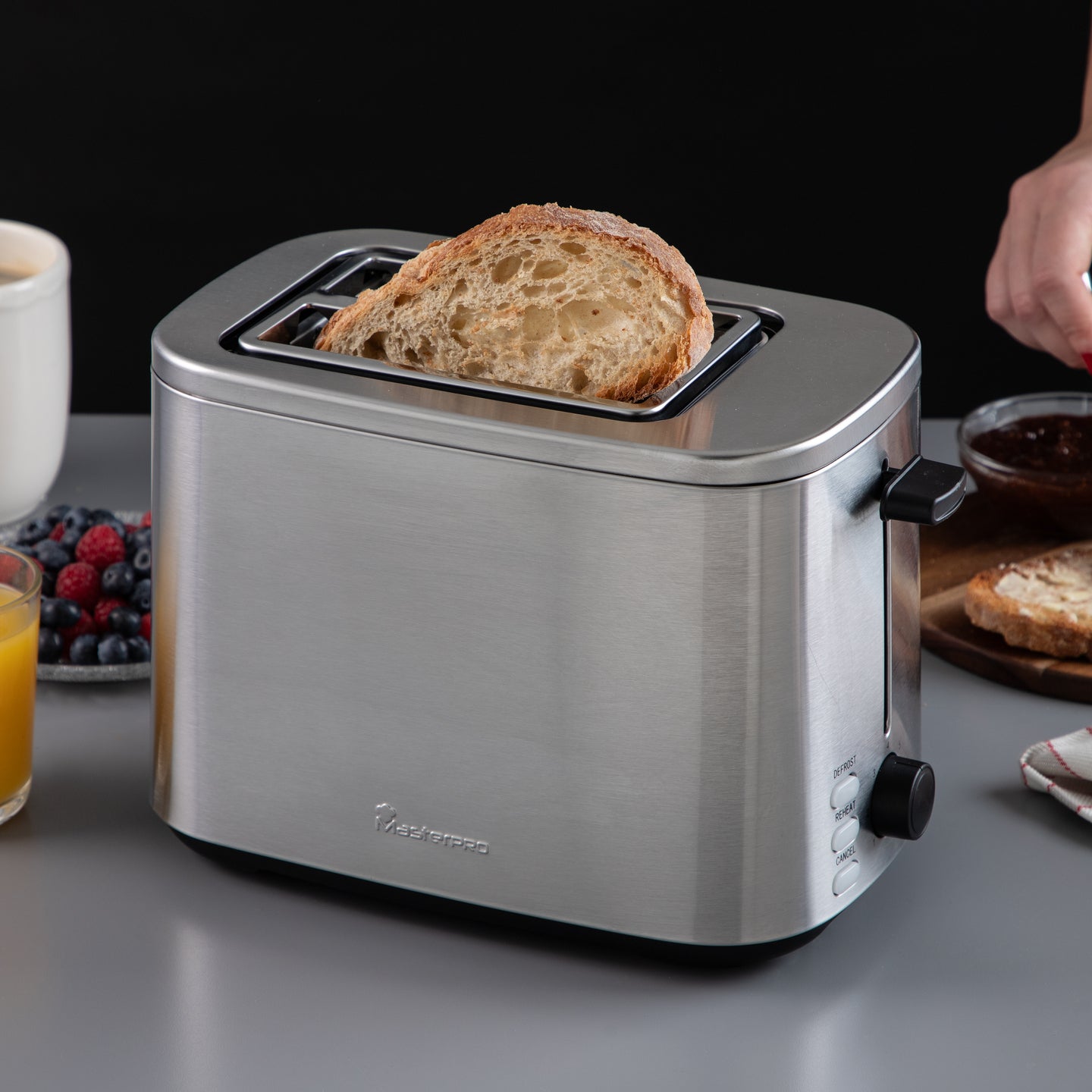 Tostadora MasterPRO 2 ranuras acero inoxidable (1)