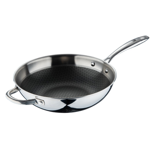 Wok MasterPRO de Acero inoxidable Ø24cm - Hi-tech 3 & WOK 28X8.0CM ACERO INOX IND HI-TECH 3 MP