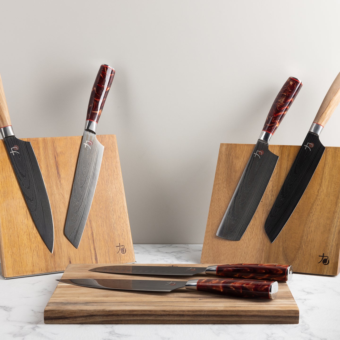 Cuchillo santoku mango de madera MasterPRO Tetsu 17.5 cm (2)