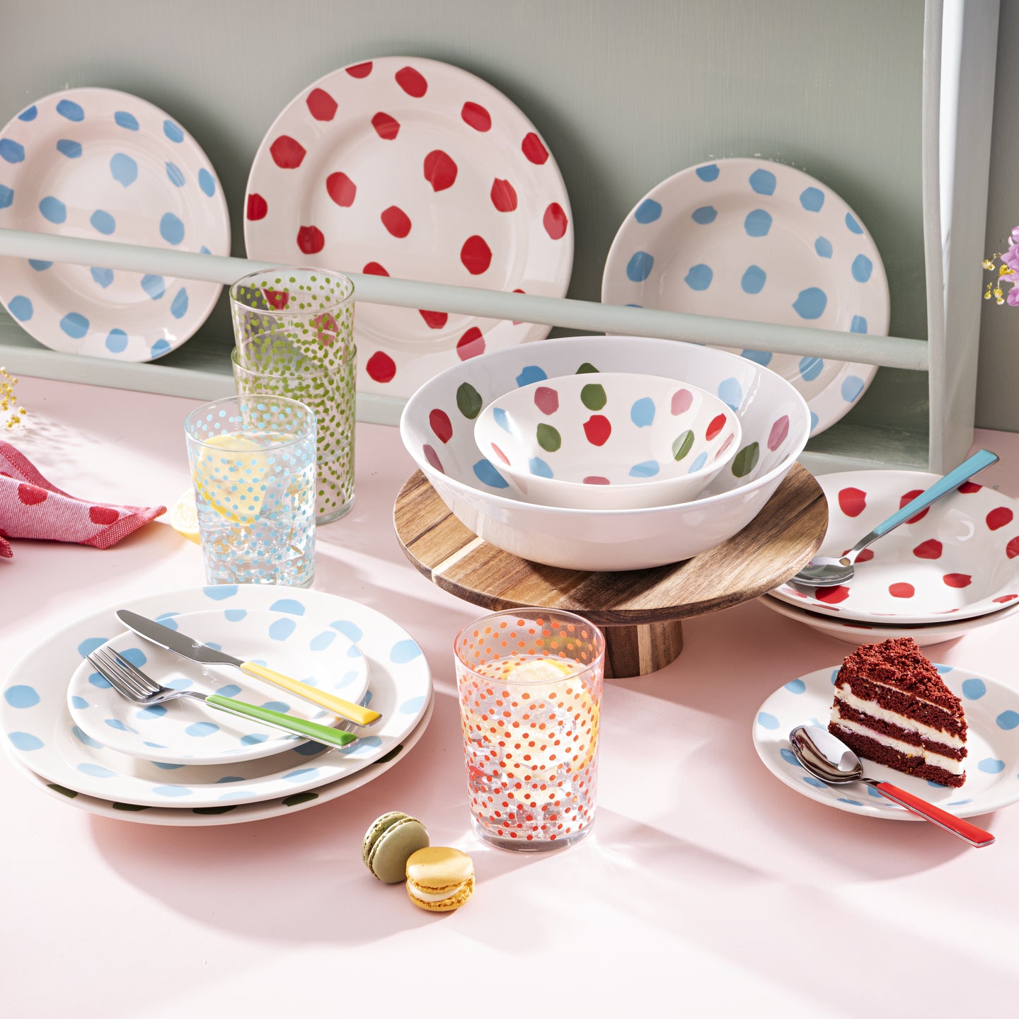Set de 3 platos llanos Casa Samantha de gres 26cm (2)