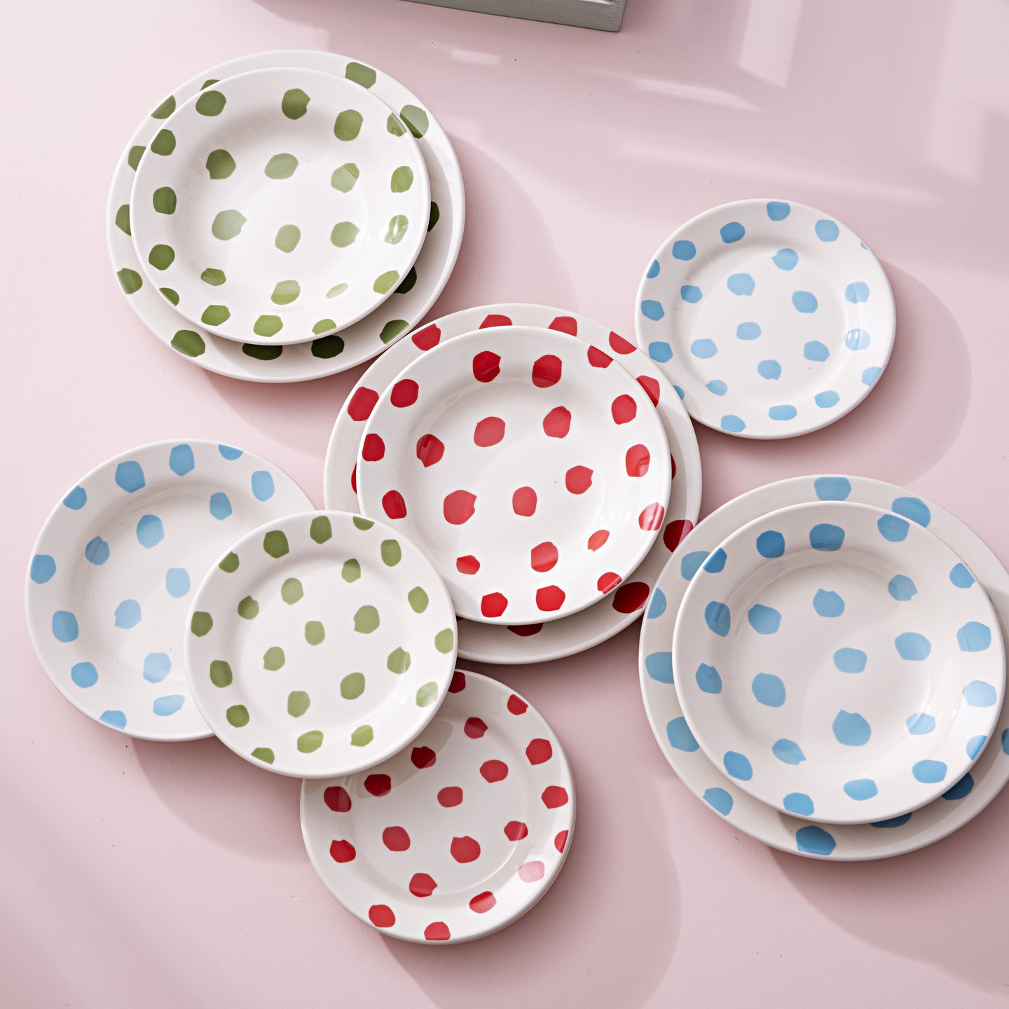 Set de 3 platos llanos Casa Samantha de gres 26cm (5)