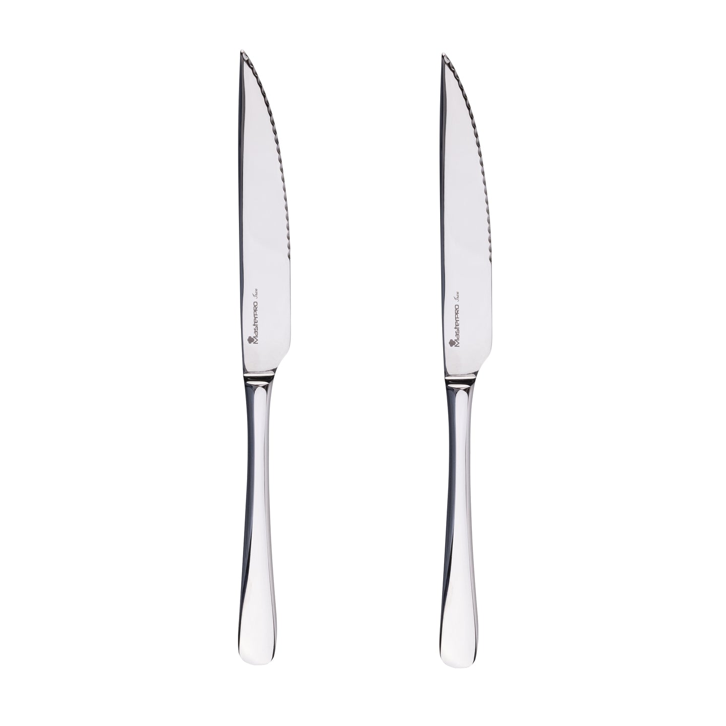 SET 2 PZS CUCHILLOS DE CARNE ACERO INOX BRILLO FOODIES MP