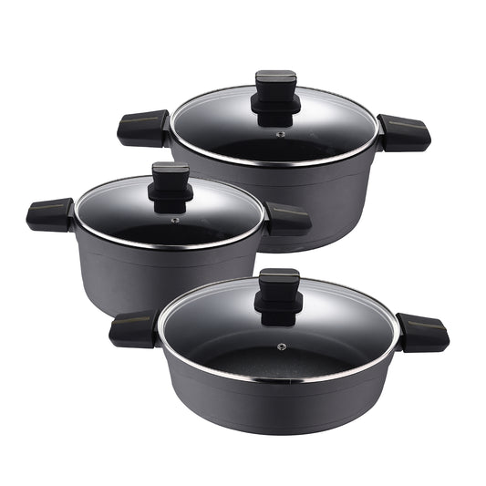 JUEGO DE 3PZS BATERIA COCINA (20 + 24 + 28 CM) IND BISTRO SG