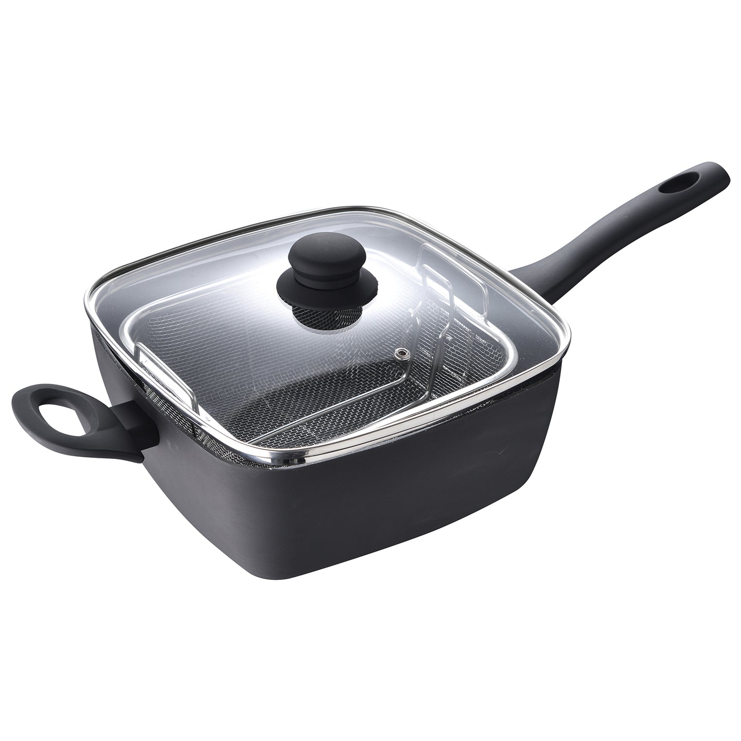 SARTEN CUADRADA 24X24X9.5CM ALU PRENS IND C/TAPA OPTIMUM SG